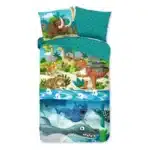 Good Morning Dekbedovertrek Kinderen Dino Prehistorie 140x200/220cm  - 100% Zacht Katoen