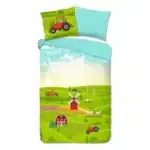 Good Morning Dekbedovertrek Kinderen Farm Boerderij 140x200/220cm  - 100% Zacht Katoen