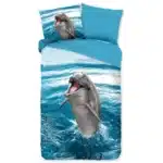 Good Morning Dekbedovertrek Kinderen Flipper Dolfijn 140x200/220 cm + 1 Kussensloop - 100% Zacht Katoen