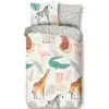 Droomtextiel Dekbedovertrek Kinderen  Zoo Dieren - 140x200/220cm  - 100% Zacht Katoen