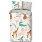 Good Morning Dekbedovertrek Kinderen  Zoo Dieren - 140x200/220cm  - 100% Zacht Katoen