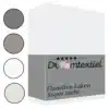 Droomtextiel Flanellen laken Wit - Lits-Jumeaux 240x270 cm - 100% Katoen - Heerlijk Warm - Super Zacht -