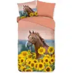 Droomtextiel Beauty  Kinderdekbedovertrek Paard - 140x200/220cm