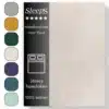 Sleeps  Jersey Hoeslaken - Crème Lits-Jumeaux 180x200/220 cm - 100% Katoen -  Hoge Hoek - Heerlijk Zacht Gebreid - - Strijkvrij - Rondom elastiek - Stretch -