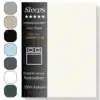 Sleeps Luxe Dubbel Jersey Hoeslaken Crème - 90 x 220 cm - 100% Hoogwaardige Katoen - Hoge Hoek - Strijkvrij