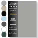 Sleeps Luxe Dubbel Jersey Hoeslaken Grijs - 90 x 220 cm - 100% Hoogwaardige Katoen - Hoge Hoek - Perfecte Pasvorm