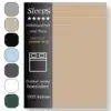 Sleeps Luxe Dubbel Jersey Hoeslaken Zand - 190 x 220 cm - 100% Hoogwaardige Katoen - Hoge Hoek - Strijkvrij