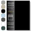 Sleeps Luxe Dubbel Jersey Hoeslaken Zwart - 180 x 200/220 cm - 100% Hoogwaardige Katoen - Hoge Hoek - Strijkvrij