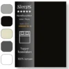 Sleeps Zacht Katoenen Topper Hoeslaken Zwart 140x200 cm - Glad Katoen - Perfecte Pasvorm - Heerlijk Zacht