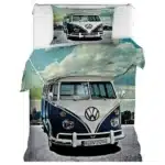 Uniek Dekbedovertrek Volkswagen Bus T1 Eenpersoons 140x200/220 cm - 100% Katoen Satijn - 3D Print