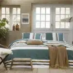 Walra Dekbedovertrek Stripes & Stitches Tweepersoons 200x220 - 100% BCI Katoen - Groen