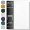 Sleeps  Jersey Hoeslaken - Wit Tweepersoons 140x200/220 cm - 100% Katoen -  Hoge Hoek - Heerlijk Zacht Gebreid - - Strijkvrij - Rondom elastiek - Stretch -