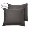 Droomtextiel Kussenslopen 60x70 cm Antraciet Set Van 2 Stuks - Hotelkwaliteit - 100% Hoogwaardige Katoen