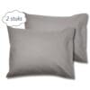 Droomtextiel Kussenslopen 60x70 cm Licht Grijs Set Van 2 Stuks - Hotelkwaliteit - 100% Hoogwaardige Katoen