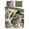 Good Morning Dekbedovertrek bladeren - Groen - 200x200/220 cm - Katoen