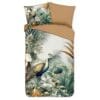 Descanso Dekbedovertrek bladeren en vogels  Multi - 140x200/220 cm - Katoen Satijn