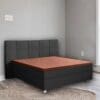 Droomtextiel Topper Hoeslaken - Katoen Satijn 90x200 cm - Roest Bruin