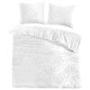 Papillon Dekbedovertrek Helsinki Wit Lits Jumeaux 240x200/220 cm - 100% Percale Katoen - Hoogwaardige Kwaliteit - Super Zacht