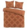 Papillon Dekbedovertrek Helsinki Roest Bruin Tweepersoons 200x200/220 cm - Hoogwaardige Kwaliteit Super Zacht