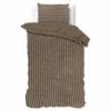 Droomtextiel Teddy Rib Dekbedovertrek Taupe - 140x200/220 cm