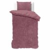 Droomtextiel Teddy Rib Dekbedovertrek Roze - 140x200/220 cm