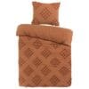 Papillon Dekbedovertrek Helsinki Roest Bruin Eenpersoons 140x200/220 cm - Hoogwaardige Kwaliteit Super Zacht