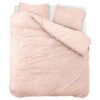 Droomtextiel Teddy Dekbedovertrek Roze - 240x200/220 cm