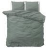 Dreamhouse Dekbedovertrek Stone Washed Groen - 200x200/220 cm