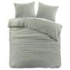Droomtextiel Brienz Dekbedovertrek Flanel Groen - 200 x 200/220 cm