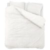 Droomtextiel Teddy Dekbedovertrek Wit - 200x200/220 cm