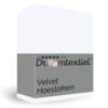 Droomtextiel Velvet Hoeslaken Wit - 90x200 cm