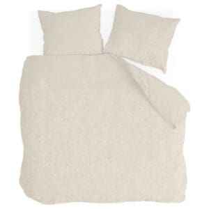 Licht katoenen dekbedovertrek met bloemmotief