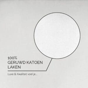 Geruwd katoenen laken voor luxe en kwaliteit.