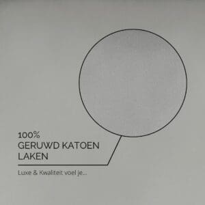 Grijs geruwd katoen laken, luxe en kwaliteit