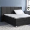 Zwart boxspring bed met verstelbare matras