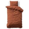 Primaviera Dekbedovertrek Uni Katoen-Satijn Roest-Bruin -140x200/220 cm