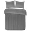 Hotellinnen Dekbedovertrek Katoen Satijn Grijs - 200x200/220 cm