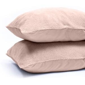 Sleeps Zachte Teddy Kussenslopen Roze - 60x70 cm - 2 Stuks - Teddy zacht