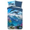 Good Morning Dolfijnen Kinderdekbedovertrek - 140x200/220