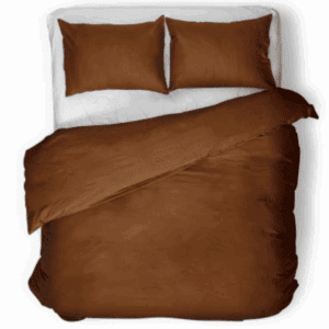 Luxe  Egyptische Katoenen Dekbedovertrek Roest Bruin Lits-Jumeaux 240x200/220 cm - Zeer Hoogwaardige Kwaliteit - Super Zacht