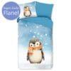 Good Morning Kinderdekbedovertrek Flanel - Pinguïn - 140x200/220 cm