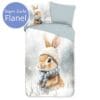 Good Morning Kinderdekbedovertrek Konijn - 140x200/220 cm - Flanel