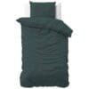 Dreamhouse Dekbedovertrek Stone Washed Donker Groen - 140x200/220 cm