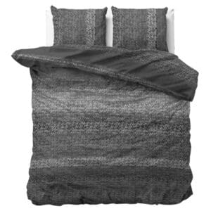 Dreamhouse Knits Dekbedovertrek Flanel Antraciet - 200x200/220 cm - Super Zacht en Heerlijk Warm