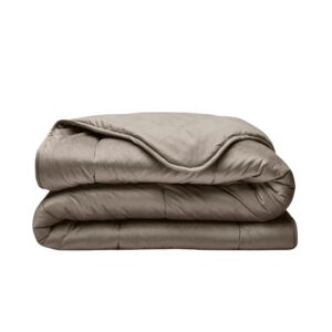 Droomtextiel All-In One Lazy Velvet Dekbed Taupe/Grijs - 140x200 cm