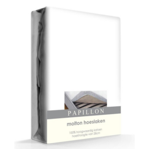 Papillon molton hoeslaken - 100% katoen - 80x200 cm