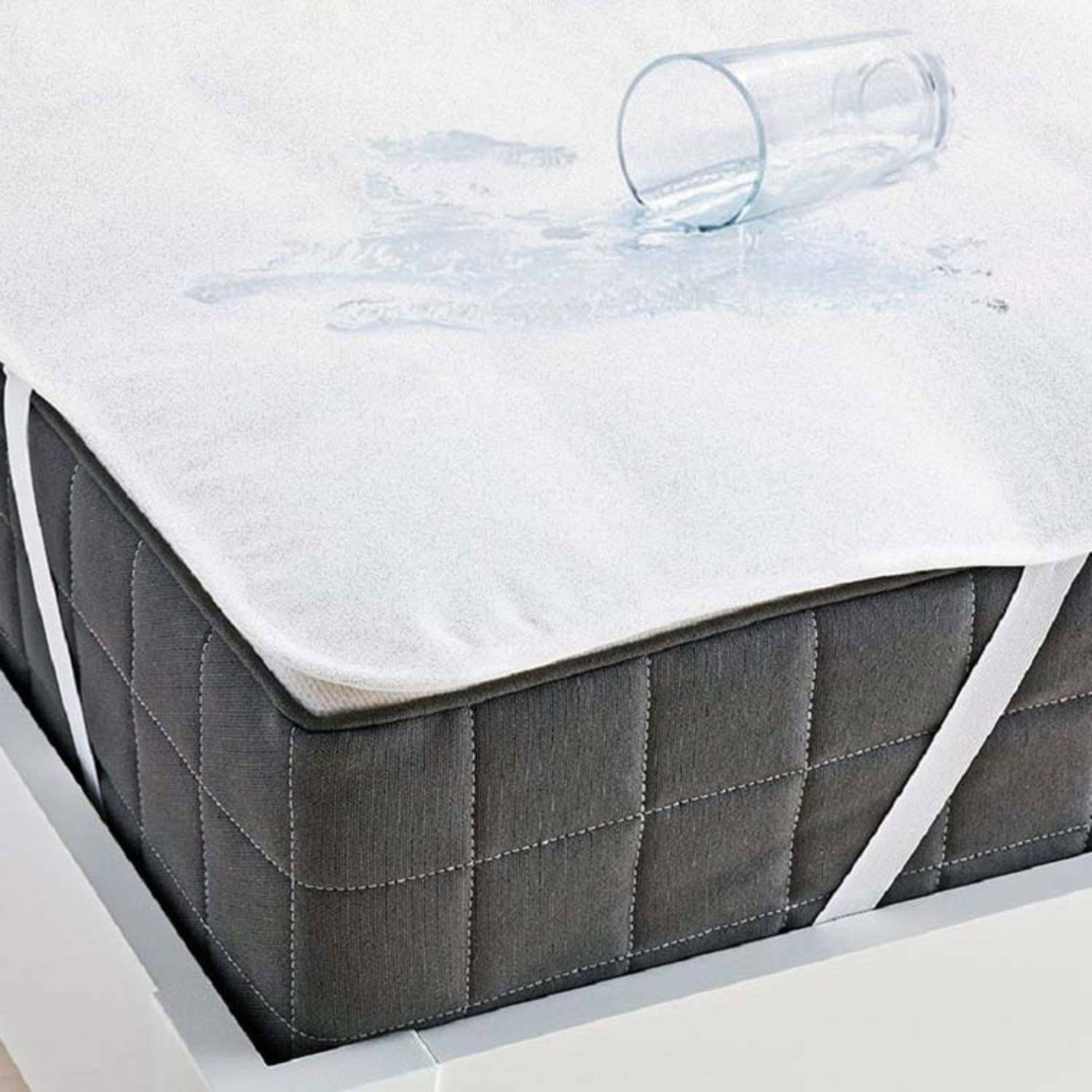 Droomtextiel Matrasbeschermer Waterdicht Plateau - 180x220 cm - Incontinentie Molton - Antibacterieel - Hoogwaardige kwaliteit