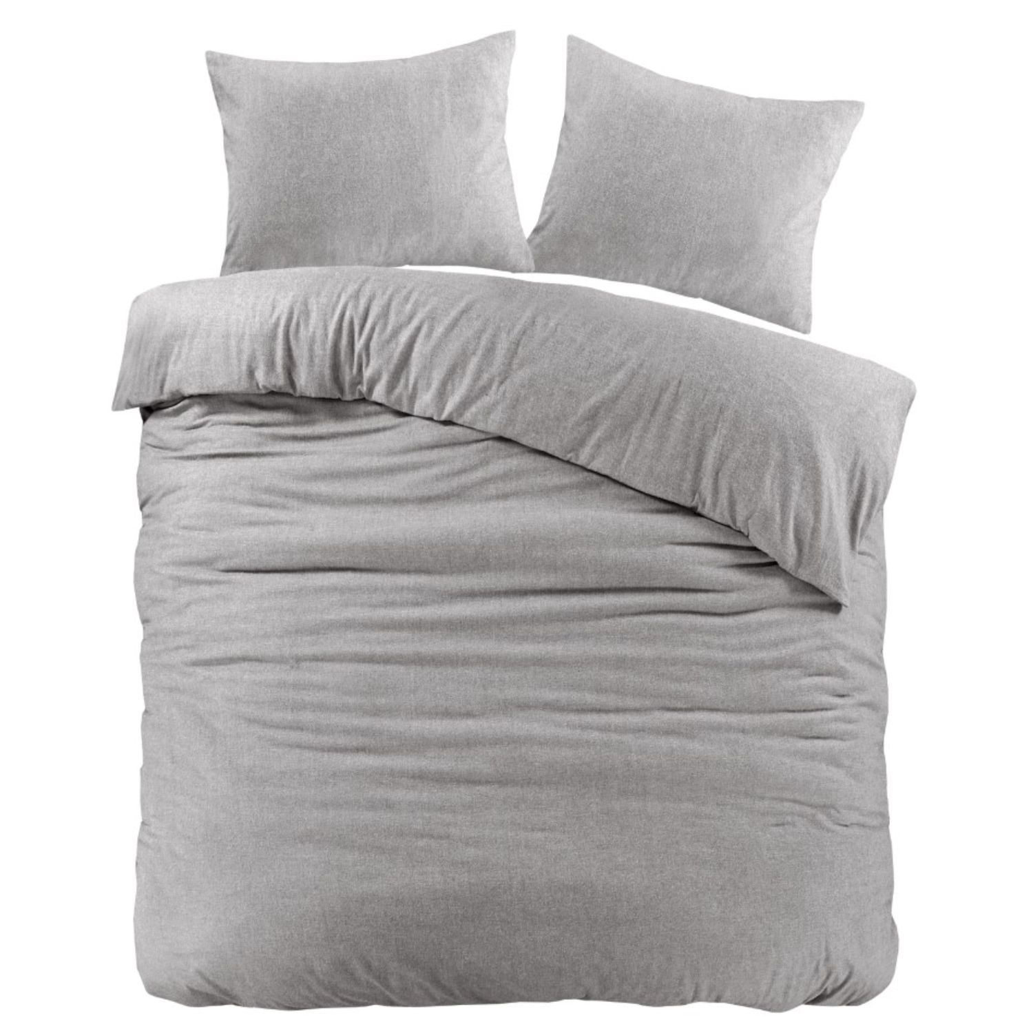 Beddinghouse Frost Flanel Dekbedovertrek Grijs - 240x200/220 cm