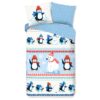 Good Morning Penguins Kinderdekbed Flanel - 140x200/220 cm