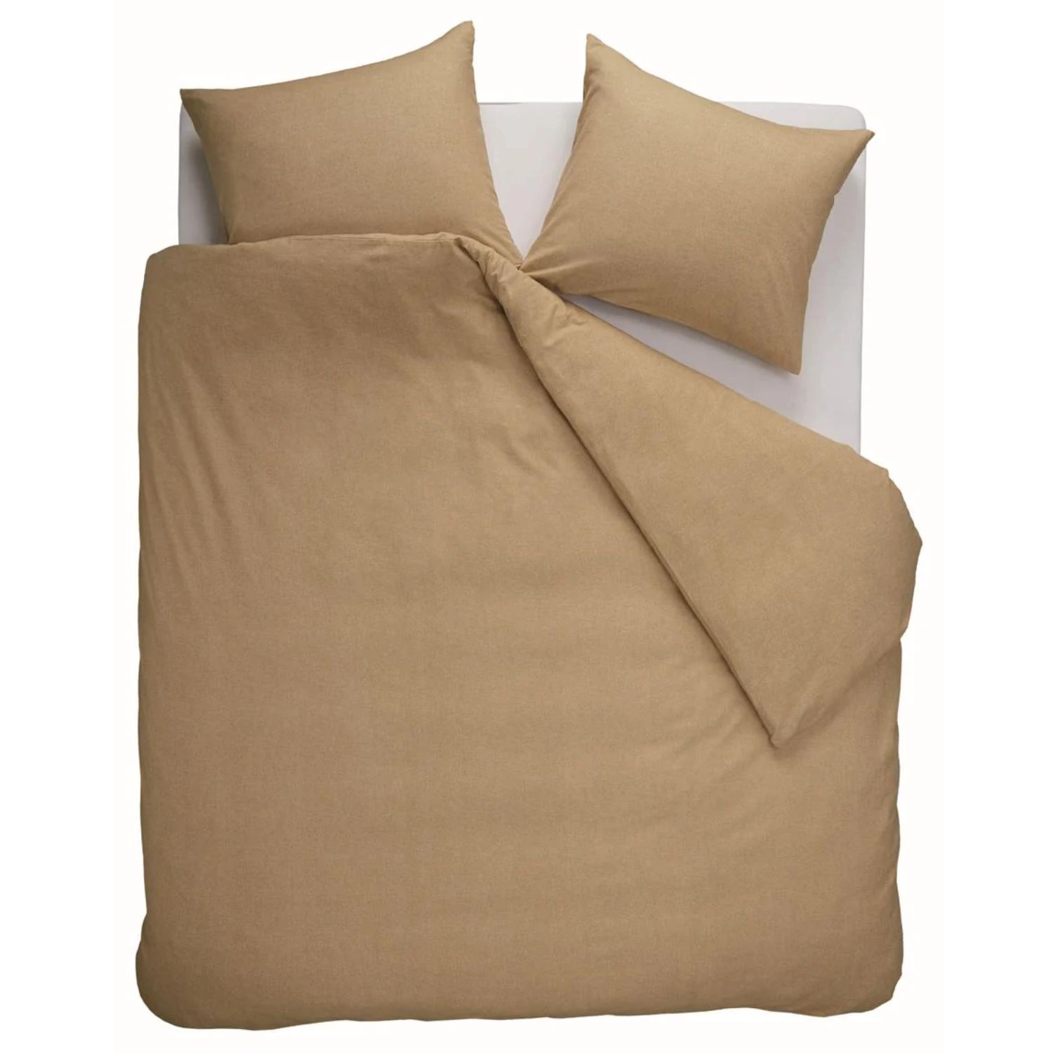 Beddinghouse Frost Flannel Dekbedovertrek Goud - 240x200/220 cm